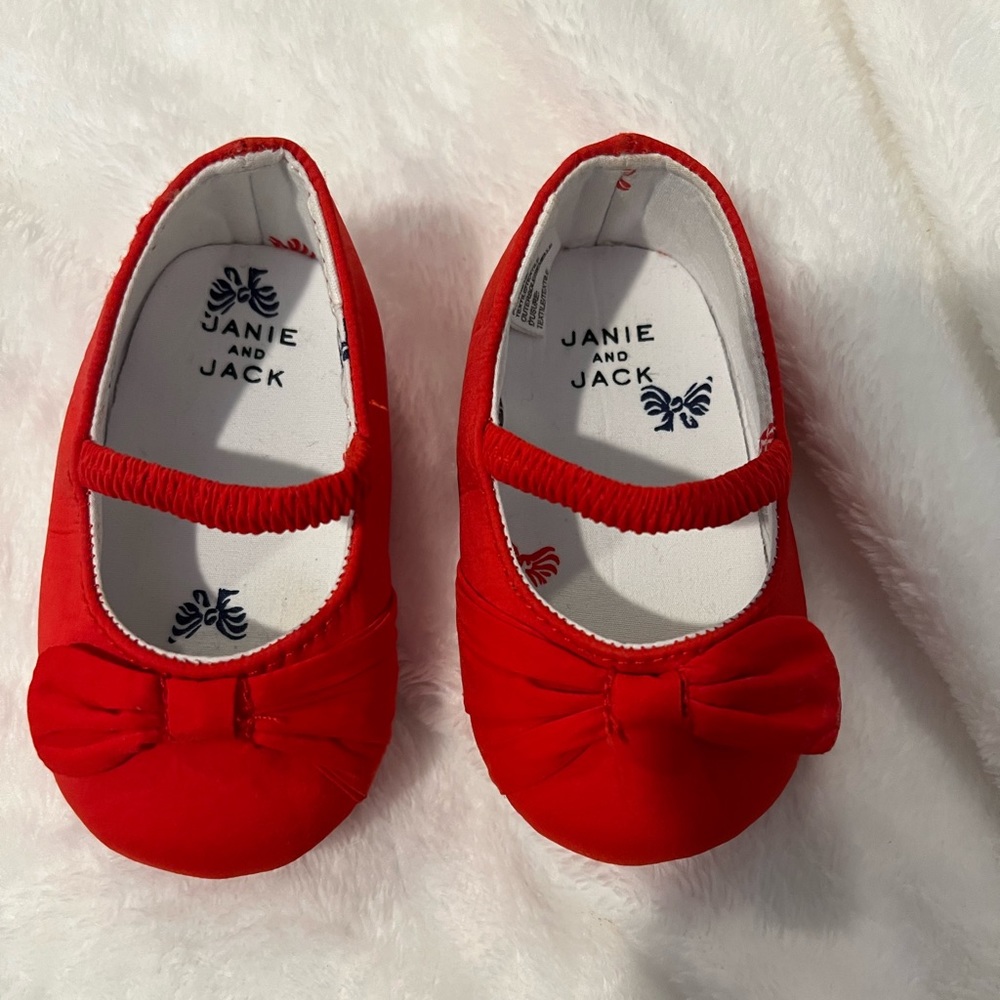 Janie And Jack red ballet flat 3-6 months